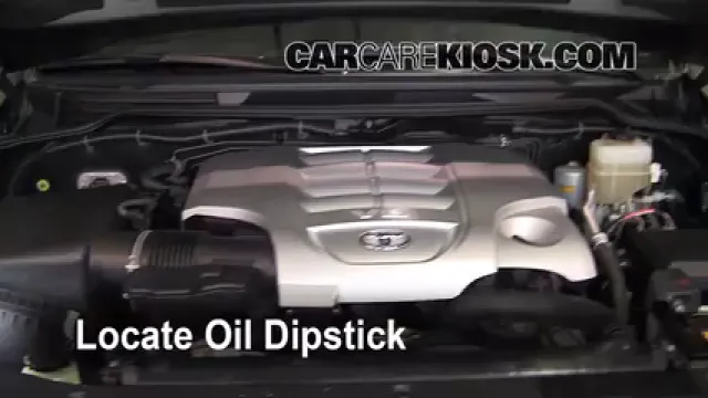 2008 Toyota Land Cruiser 5.7L V8 Huile Vérifier le niveau de l'huile